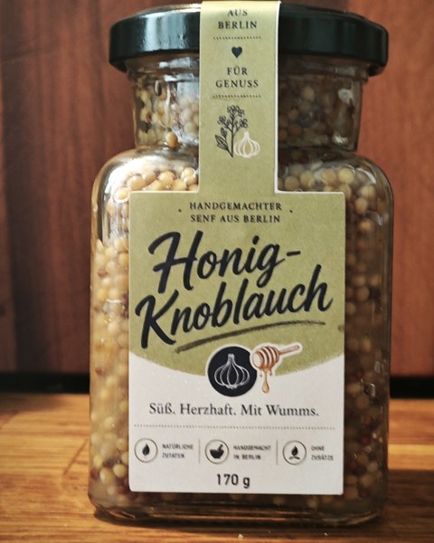 Glas BENF Honig-Knoblauch Senf, 170 g